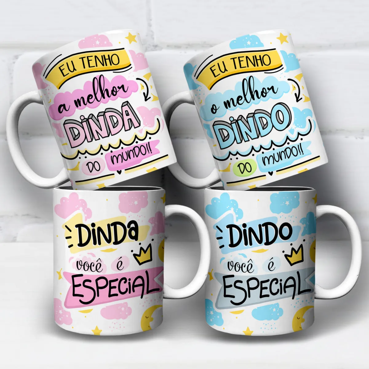 Canecas para dinda e dindo
