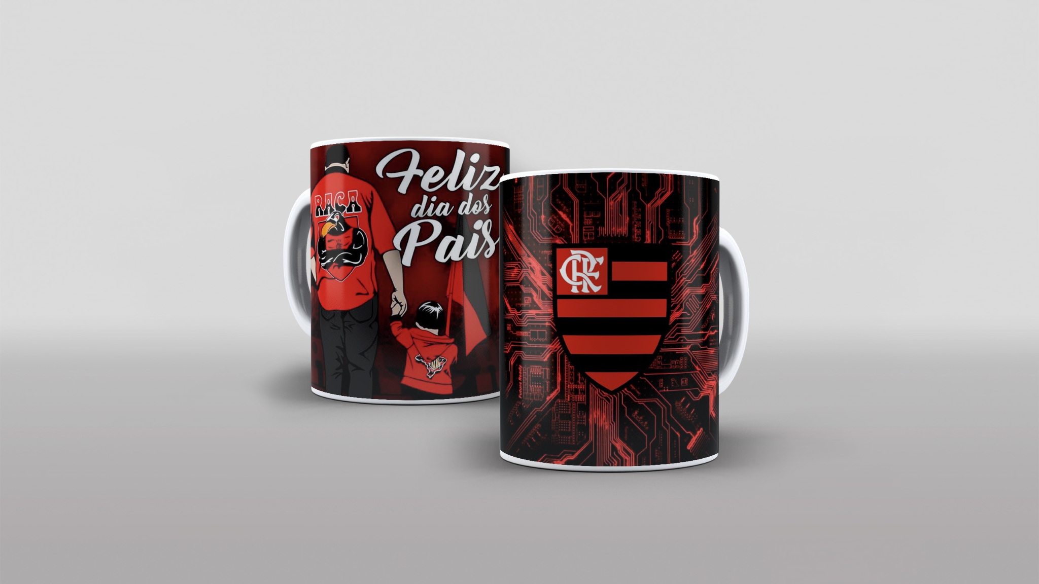 Caneca de time de futebol para Dia dos Pais