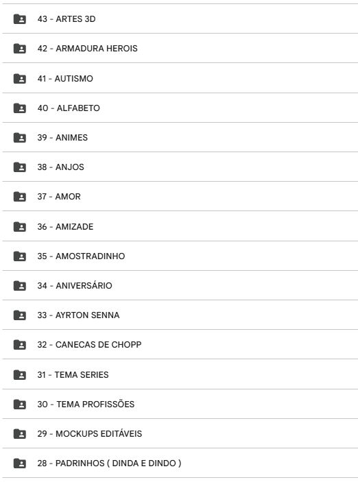 Print com mais categorias do pacote de sublimação